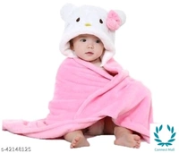 New Born Baby Combo Pack Hooded Wearale Wrapper And Baby Bath towel
